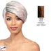 Riza Heat Friendly Synthetic Wig,Off black base with a blend of dark brown and light auburn