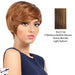 Snow Synthetic Wig,Streaked blend of medium brown, strawberry blonde, and light auburn