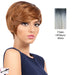 Snow Synthetic Wig,Off black roots with white
