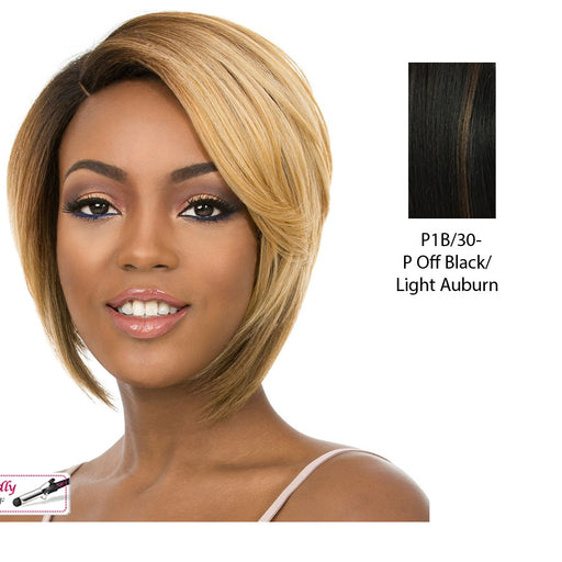 Synthetic Hair Wig Storm,Off black base with light auburn highlights