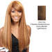 Taji Heat Friendly Synthetic Wig,Streaked blend of medium brown, strawberry blonde, and light auburn