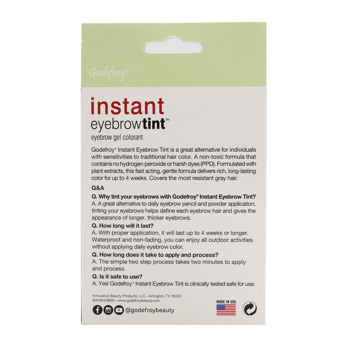 Godefroy Instant Eyebrow Tint, 3 Applications, Natural Black