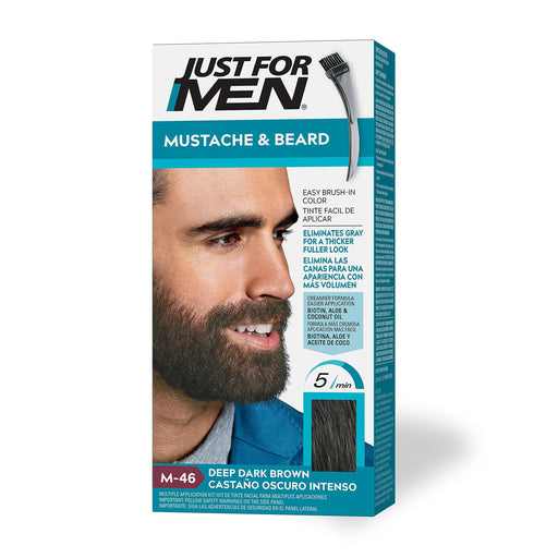 Just For Men Mustache Beard Color, Deep Dark Brown, M-46