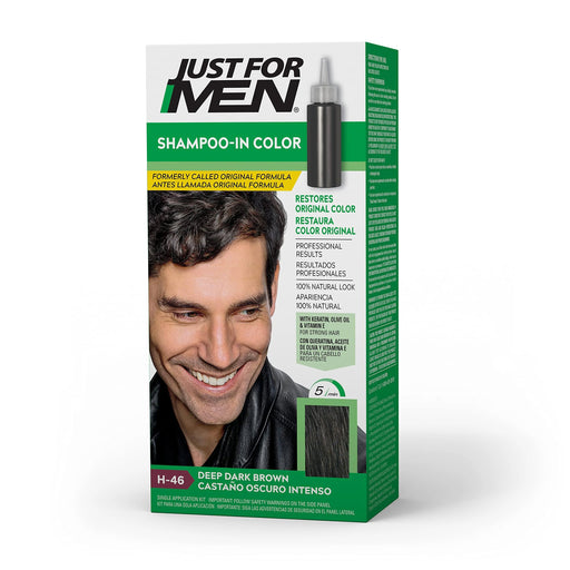 Just For Men Shampoo-in Gray Hair Color, Deep Dark Brown, H-46