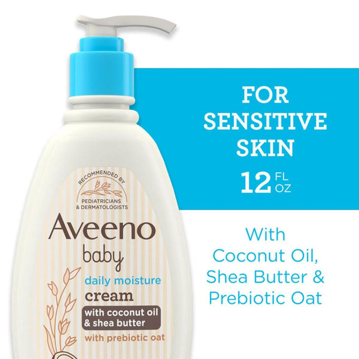 Aveeno, Baby, Daily Moisture Cream, with Coconut Oil and Shea Butter, 12 Oz