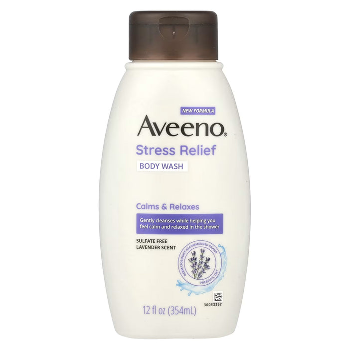Aveeno, Stress Relief Body Wash, Lavender, 12 oz