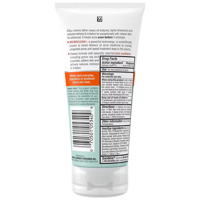 Neutrogena Acne Stress Control Power Cream Wash, 6 Oz