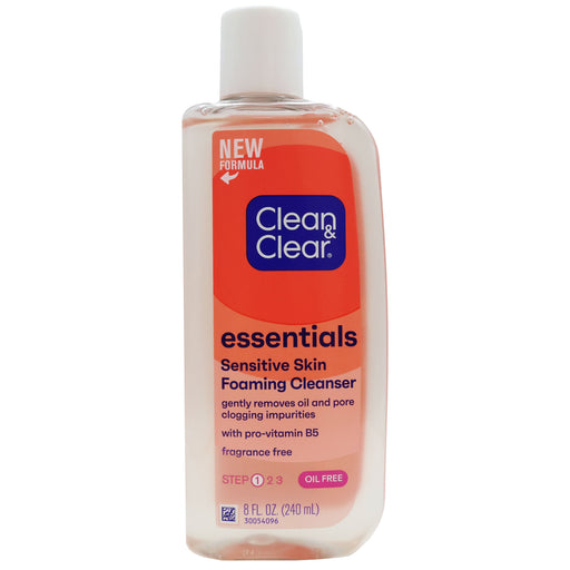 Clean Clear Essentials Foaming Facial Cleanser Frag Free, 8 Oz.