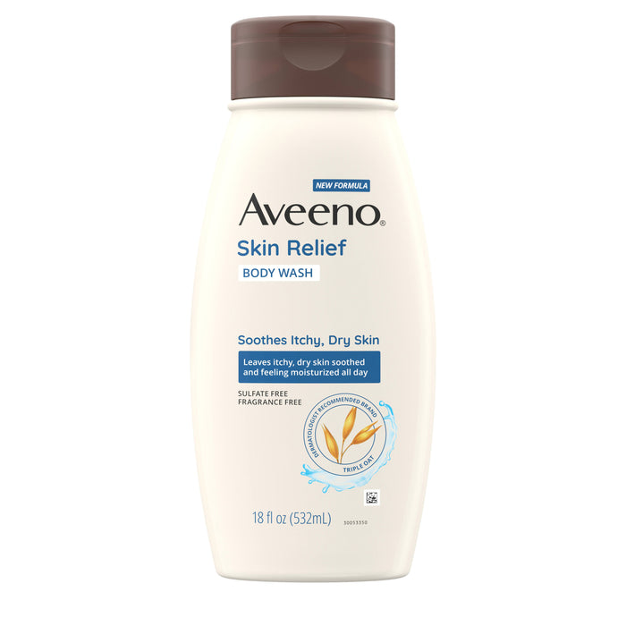 Aveeno Skin Relief Liquid Body Wash, Unscented, 18 oz