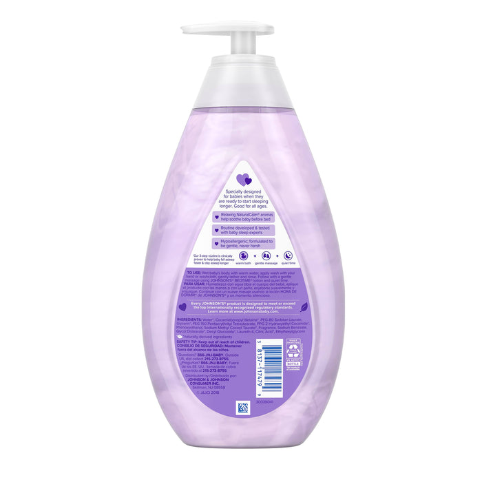 Johnson and Johnson Bedtime Baby Bath with Soothing Natural Calm Aromas, Hypoallergenic, 13.6 oz