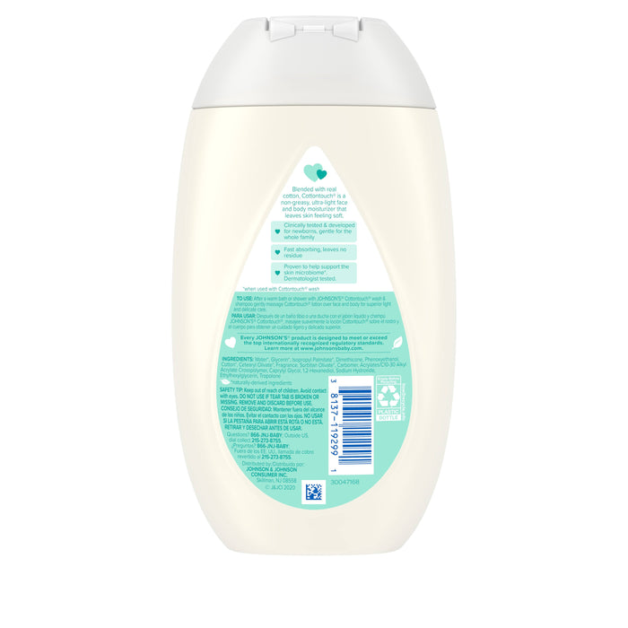 Johnson's CottonTouch Newborn Baby Face and Body Lotion, 13.6 oz