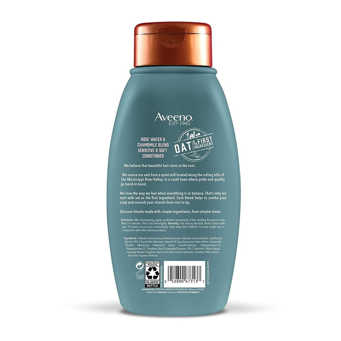 Aveeno Scalp Soothing Rose Water and Chamomile Blend Conditioner, 12 Oz.