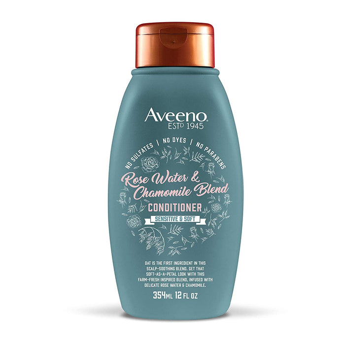 Aveeno Scalp Soothing Rose Water and Chamomile Blend Conditioner, 12 Oz.