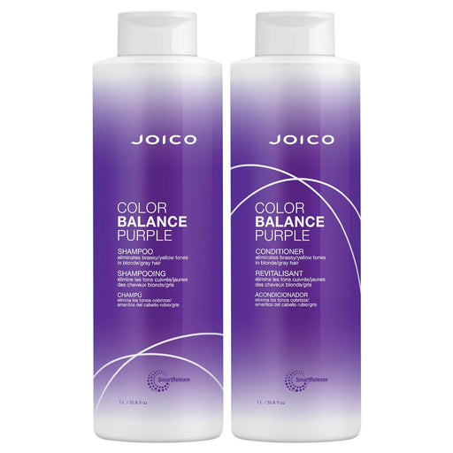 Joico Color Balance Purple Holiday Liter Duo, Shampoo, Conditioner Set