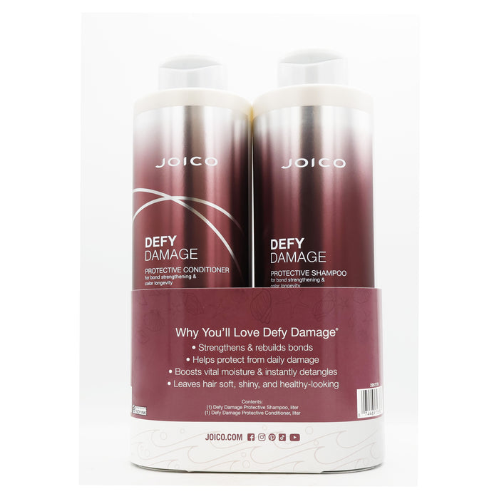 Joico Defy Damage Protective Liter Duo, Shampoo, Conditioner Set