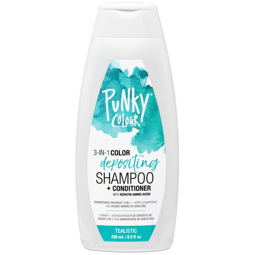 Punky Color 3-in-1 Color Depositing Shampoo + Conditioner Tealistic 8.5 Oz.