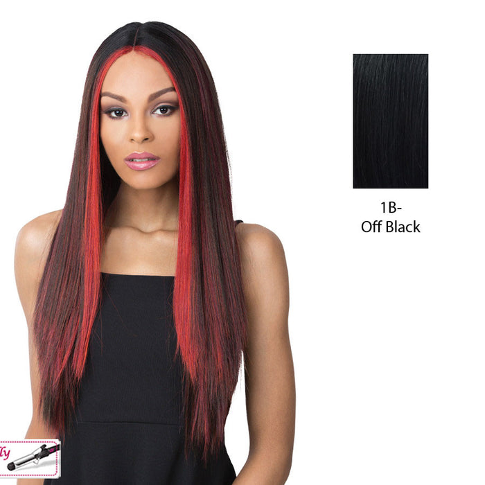 Synthetic Lace Part Wig Kahlo,Off black