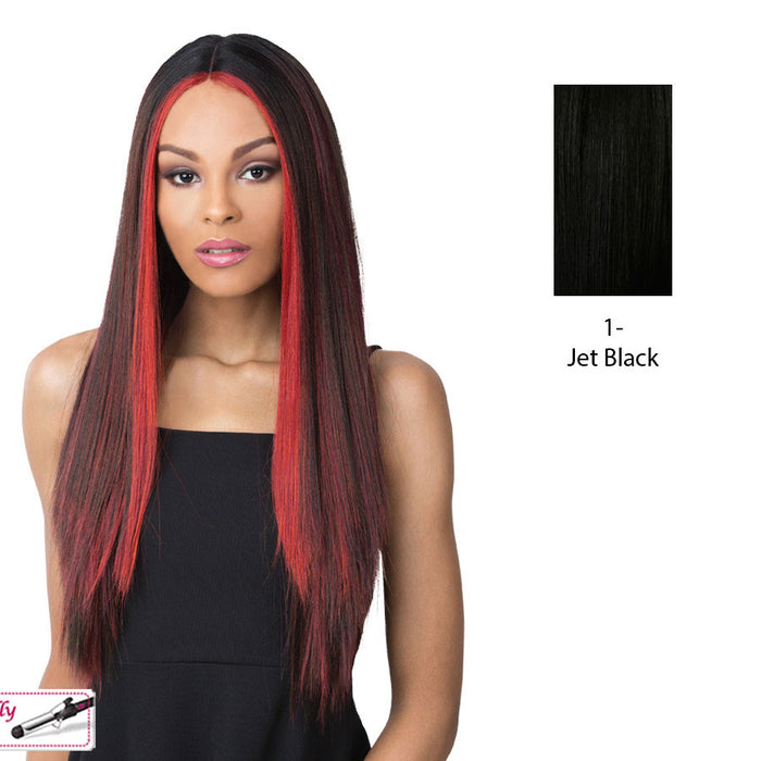 Synthetic Lace Part Wig Kahlo,Black