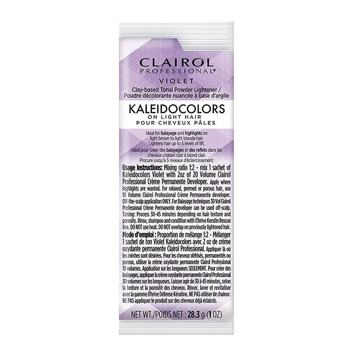 Clairol Professional Kaleidocolors Tonal Powder Lightener, Violet, 1 Oz.