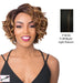 Synthetic 2020 Wig Kalina,Off black base with light auburn highlights