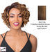 Synthetic 2020 Wig Kalina,Streaked blend of medium brown, strawberry blonde, and light auburn