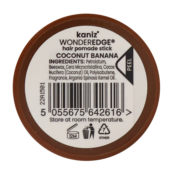 Kaniz Wonder Edge Hair Pomade Stick Coconut Banana 2.36 Oz