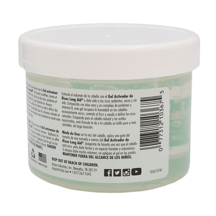 Ampro Long Aid Curl Activator Gel, Extra Dry Formula, 10.5 Oz.