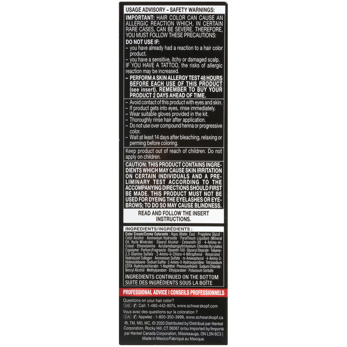 Schwarzkopf Keratin Color, Hair Color 2.6 Rich Black