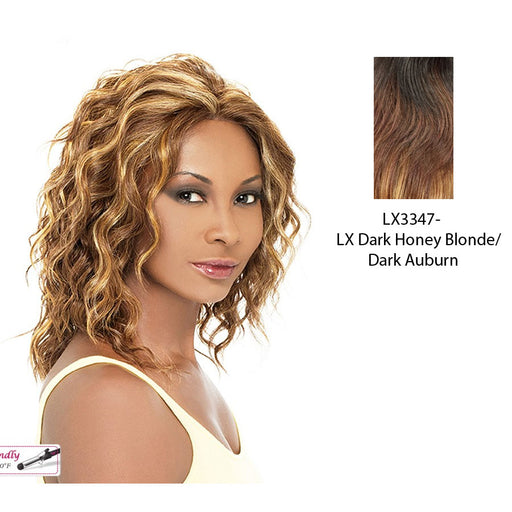 Braid Lace Ashley Lace Front Wig,Two tone frost blend of dark auburn layer over dark honey blonde bottom
