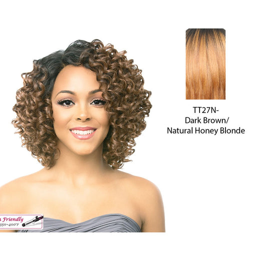 Bona Lace Front Wig,Two tone off black/strawberry blonde