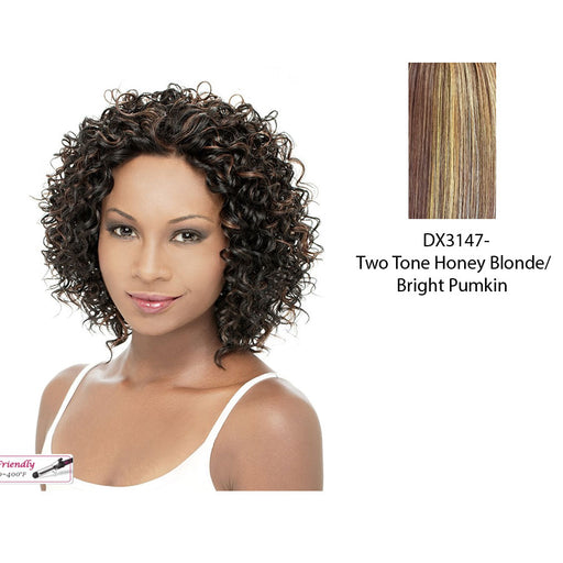 Brie Lace Front Wig,Two tone frost blend of strawberry blonde and bright pumpkin layer over gold light auburn bottom