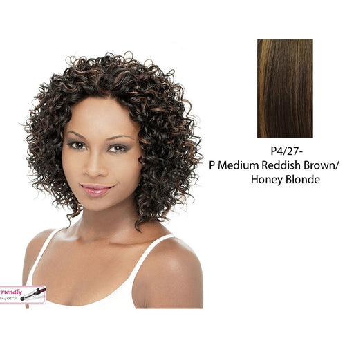Brie Lace Front Wig,Medium brown base with strawberry blonde highlights