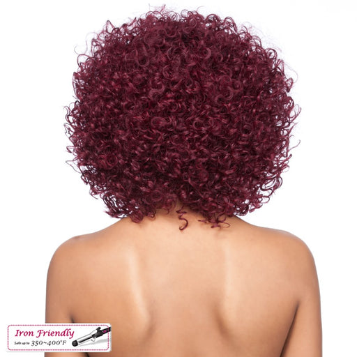 Coby Lace Front Wig,Two tone off black/burgundy
