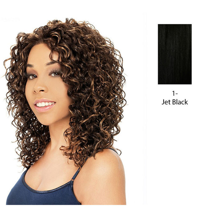 Synthetic Premium Long Layered Lace Front Wig Famous,Black