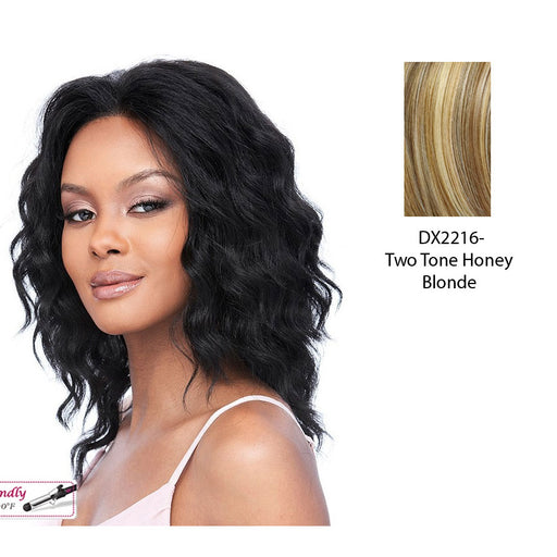 Synthetic Full Lace Front Wig,Lindsey,Two tone frost blend of strawberry blonde layer over with honey blonde bottom