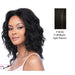 Synthetic Full Lace Front Wig,Lindsey,Off black base with light auburn highlights