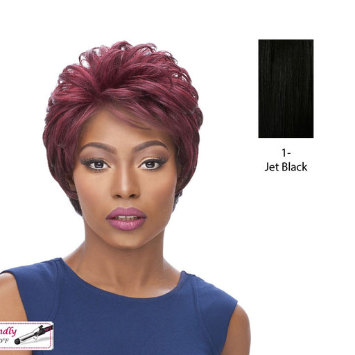 Heat Resistant Synthetic Lace Full Front Wig_ Soft,Black