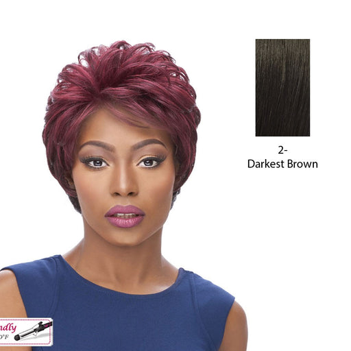 Heat Resistant Synthetic Lace Full Front Wig_ Soft,Darkest Brown