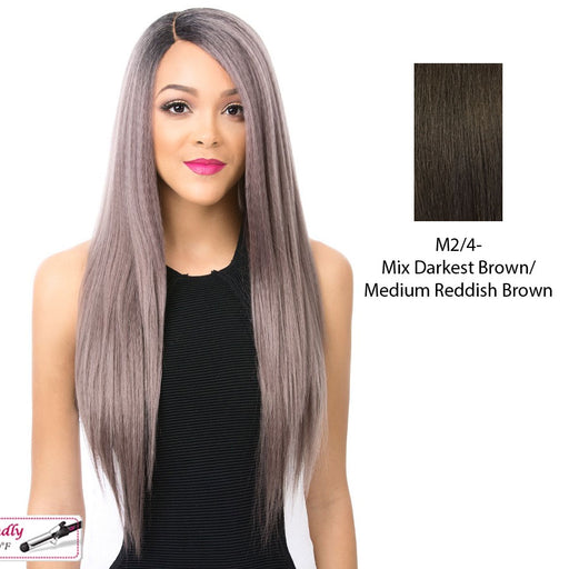 Iron Friendly Synthetic Lace Front Wig_ Gala,Mix Of Darkest Brown And Medium Brown