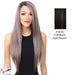 Iron Friendly Synthetic Lace Front Wig_ Gala,Off Black Base With Light Auburn Highlights