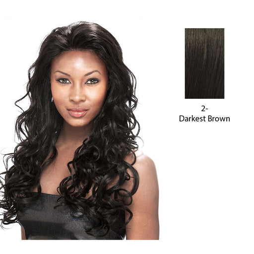 100% Human Hair Lace Front Wig - Hh Lace Kanya,Darkest Brown