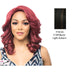Lace Front Wig Lace Jodi,Off Black Base With Light Auburn Highlights