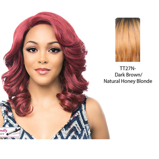 Lace Front Wig Lace Jodi,Two Tone Off Black + Strawberry Blonde