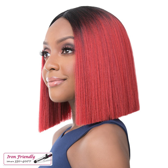 Lace Front Wig Lace Kailee Heat Friendly Synthetic Wig,Ntt1B/Redwine