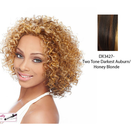 Natasha Synthetic Lace Front Wig,Two Tone Frost Blend Of Darkest Auburn And Strawberry Blonde