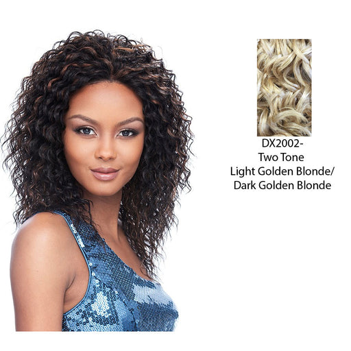 Synthetic Lace Front Wig - Lace Summer,Two Tone Frost Blend Of Light Golden Blonde Layer Over Dark Golden Blonde Bottom