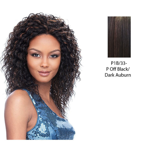 Synthetic Lace Front Wig - Lace Summer,Off Black Base With Dark Auburn Highlights