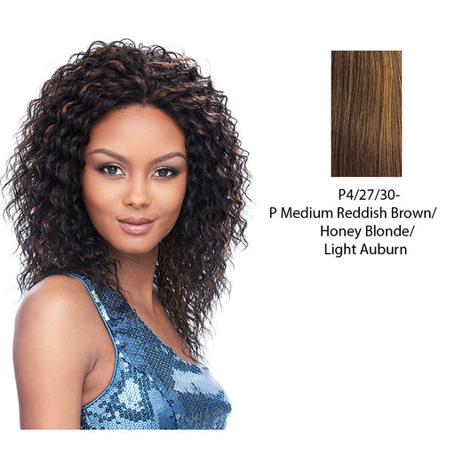 Synthetic Lace Front Wig - Lace Summer,Streaked Blend Of Medium Brown, Strawberry Blonde, And Light Auburn