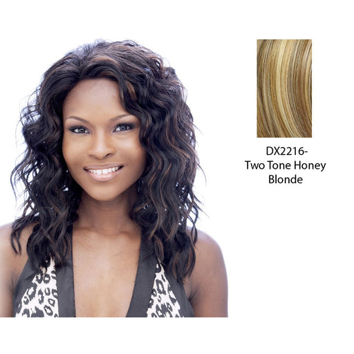 Lace Sweet Lace Front Synthetic Wig,Two Tone Frost Blend Of Strawberry Blonde Layer Over With Honey Blonde Bottom