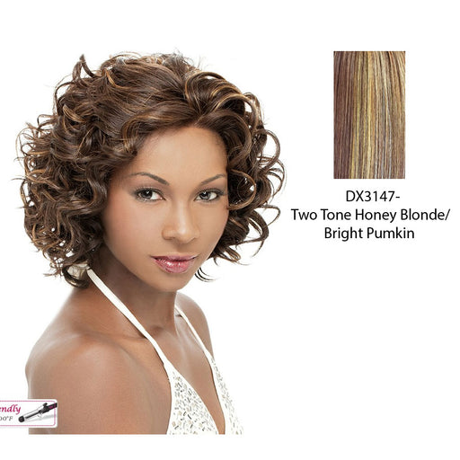 Iron Friendly Lace Front Wig Tina,Two Tone Frost Blend Of Strawberry Blonde And Bright Pumpkin Layer Over Gold Light Auburn Bottom